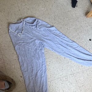 Light Gray Lounge Pants with Drawstring aerie